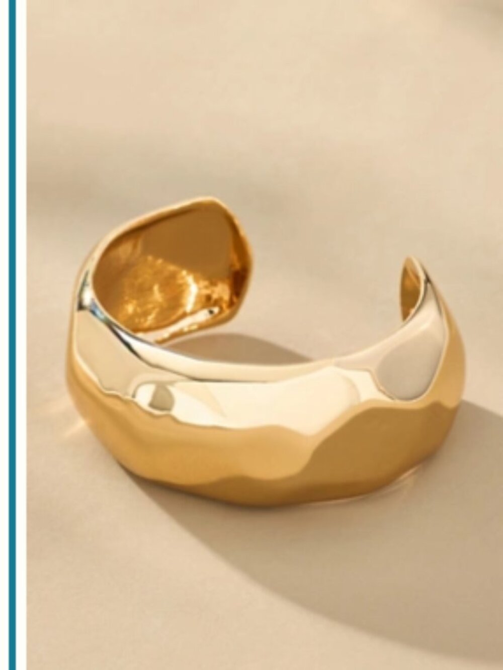 Anthropologie Thick Hammered Cuff Bracelet (NWT)